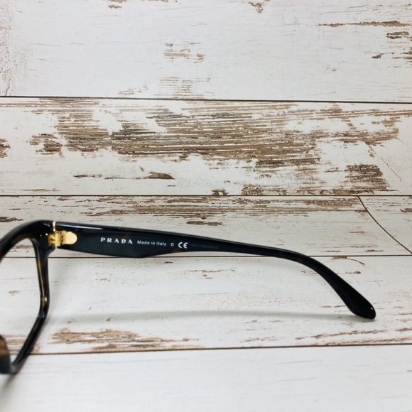 Prada Square Brown Havana Gold Eyeglasses Glasses Frames NWOT - Picture 7 of 12